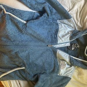 Women’s north face osito hooded jacket dusty blue